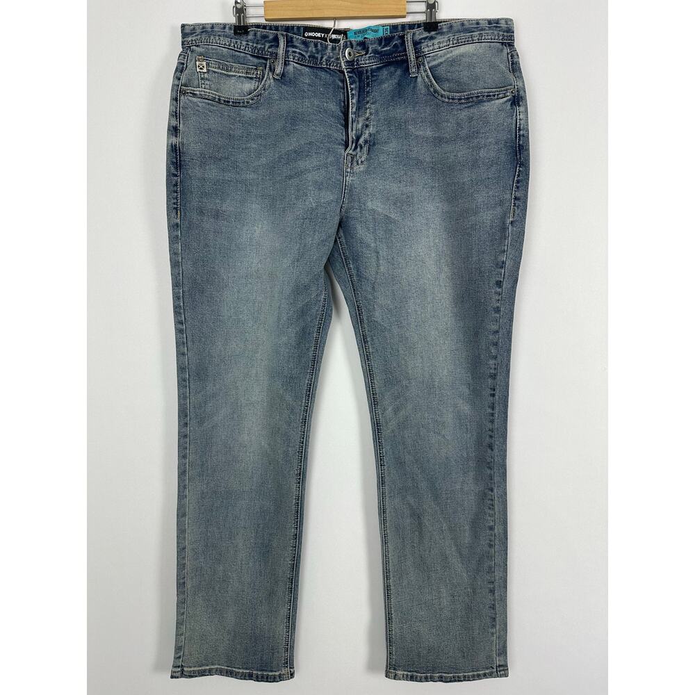 Hooey x Rock & Roll Denim 42x36 Revolver Straight Leg Slim Fit Light Wash Jeans